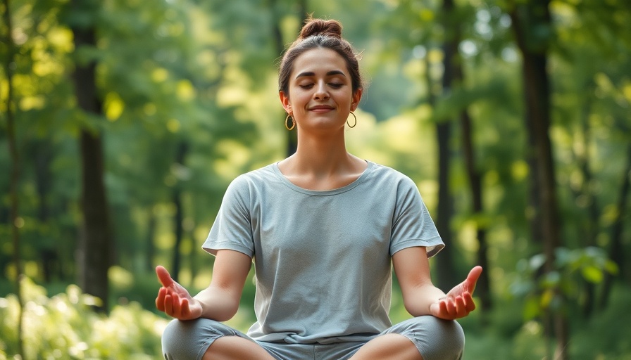 Person meditating in nature, living in the present moment.