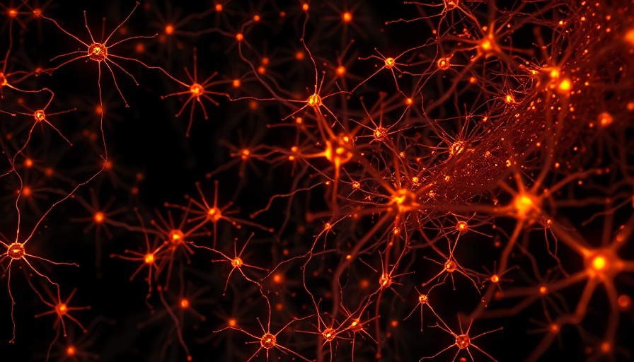 Glowing neuron network illustrating brain activity, representing home-based brain stimulation for depression.