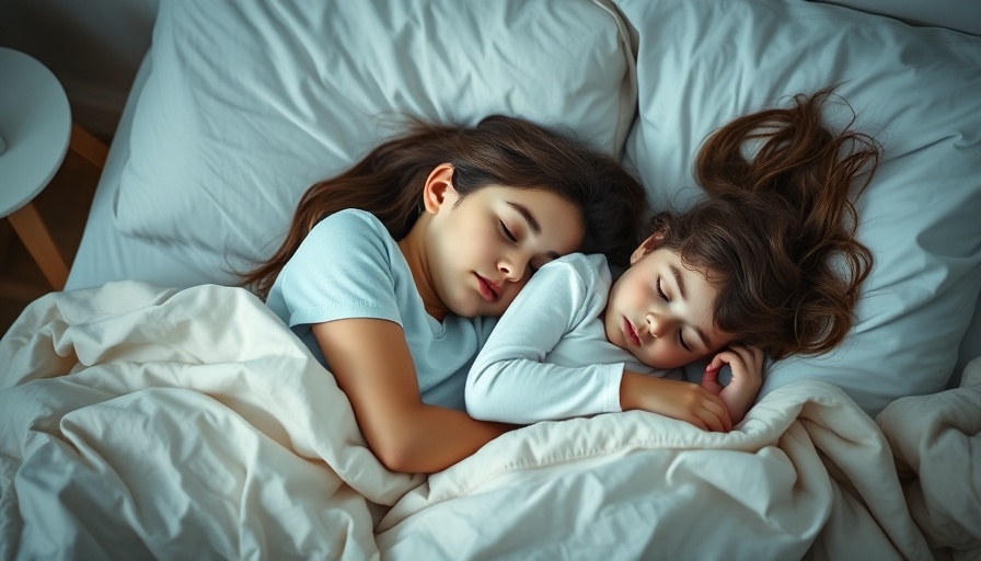 Co-sleeping with children, mother and daughter asleep together.