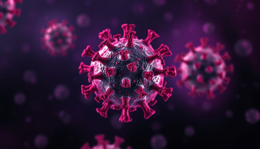 Close-up of virus particle illustrating chemsex trends.