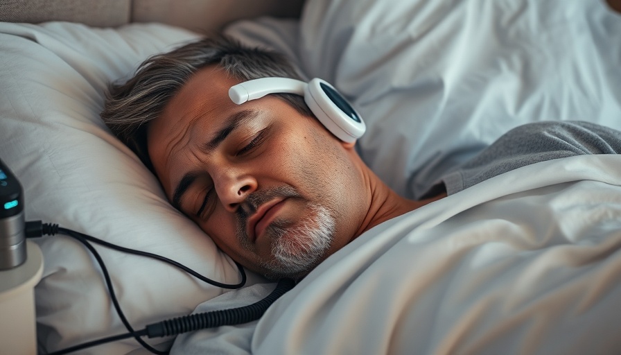 Man undergoing sleep study with monitoring devices, sleep health.