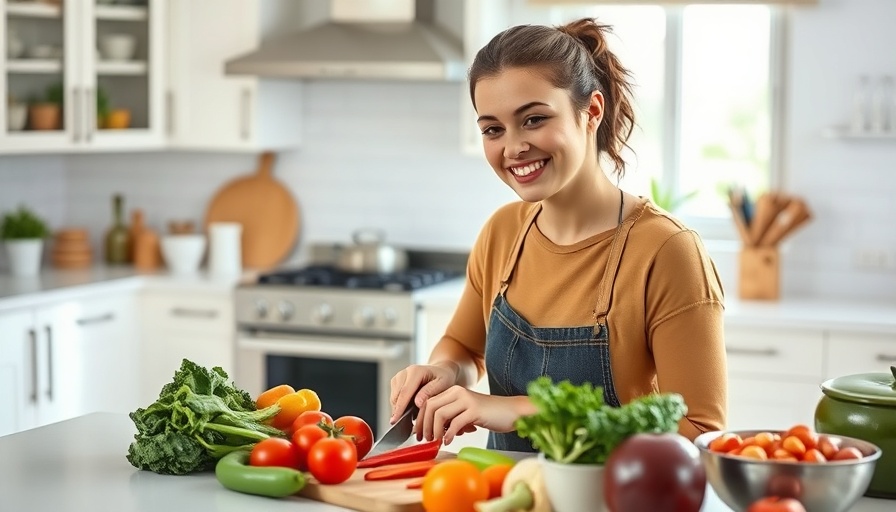 Eating Folate-Rich Foods Decreases Bowel Cancer Risk - Woman preparing vegetables in a kitchen.