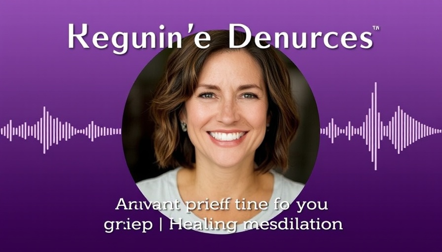 Podcast cover on meditation for grief and healing.