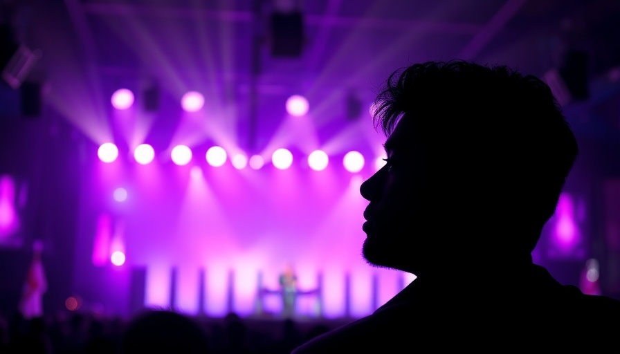 Silhouette at concert exemplifying Detached Mindfulness for Substance Abuse Prevention.