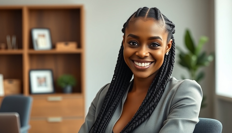 Smiling woman in office, related to sleep apnea treatment for children.