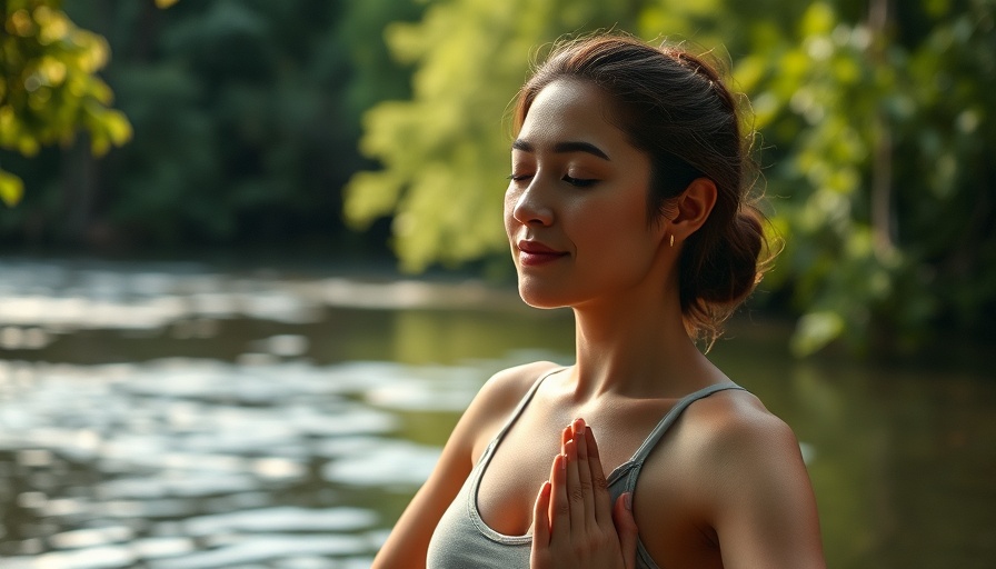 Calm woman practicing yoga for anxiety management techniques.