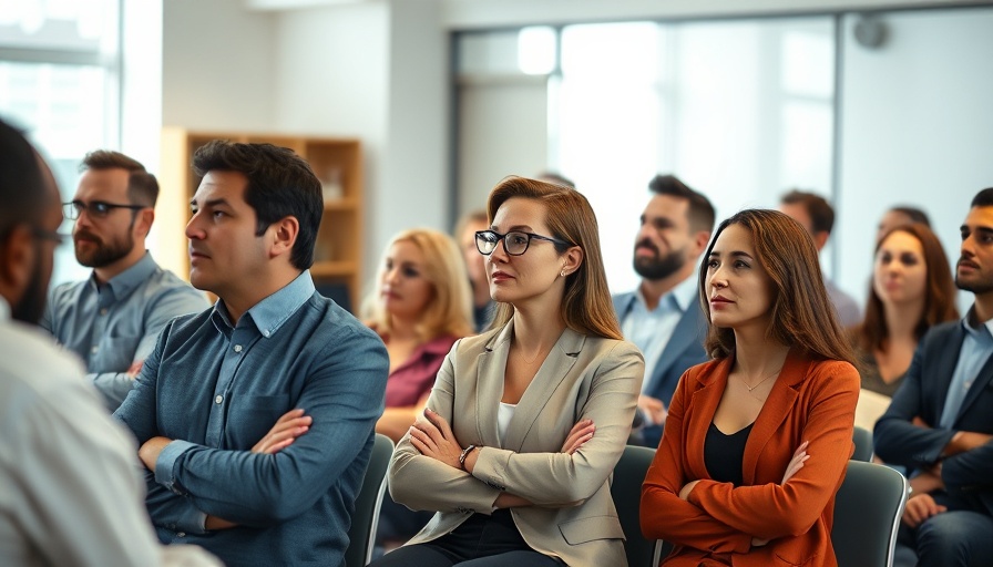 Engaged professionals in seminar promoting workplace wellness