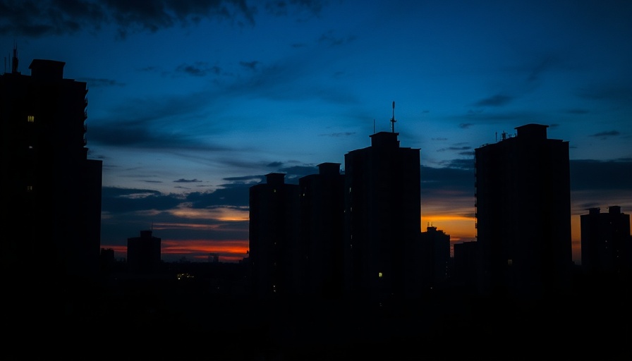 Cuba electrical grid collapse depicted in dark urban skyline