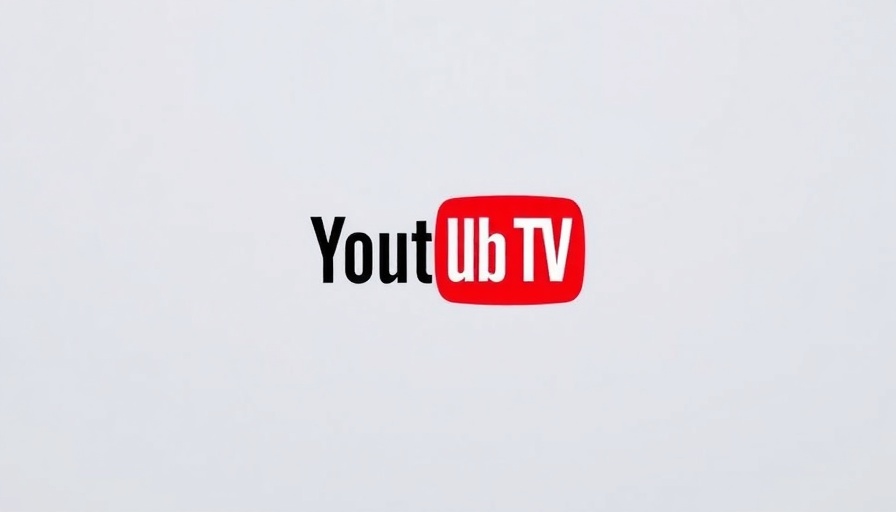 YouTube TV logo on a gray background.