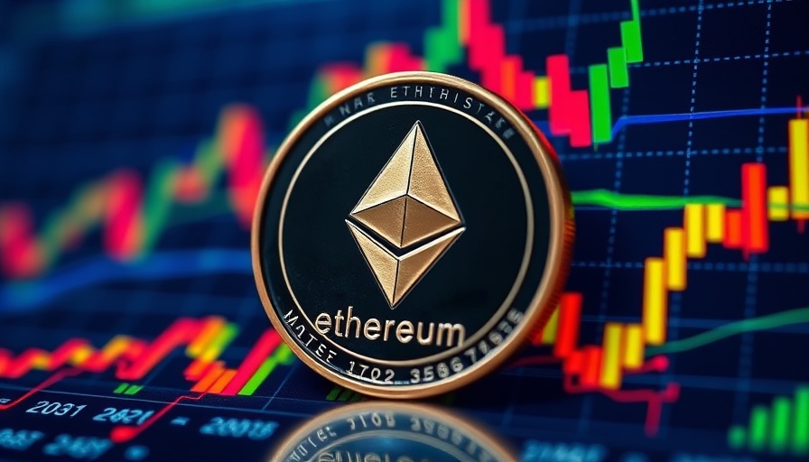 Ethereum coin with digital chart background, showcasing Ethereum price breakout.