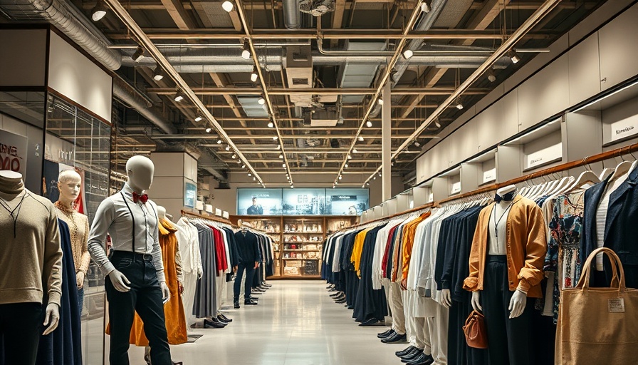 Modern retail space with mannequins under track lighting.