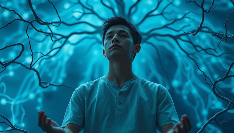 Serene depiction of memory formation and mental health through meditation.