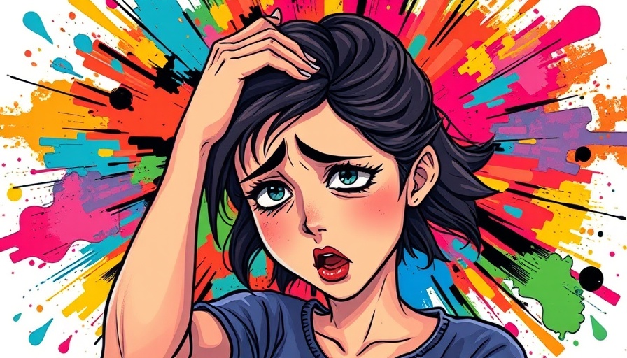 Vivid illustration of emotional turmoil for mindfulness and mental health recovery.