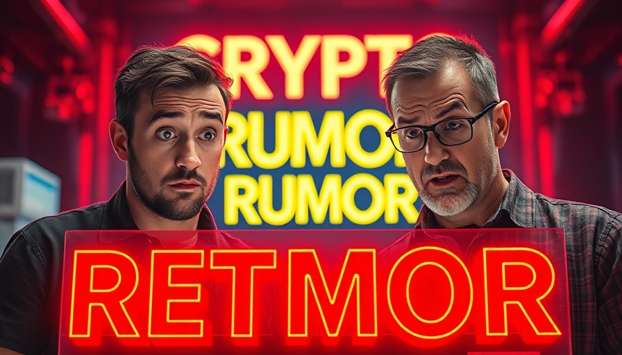 SEC XRP Rumor reactions by two men with colorful text overlay