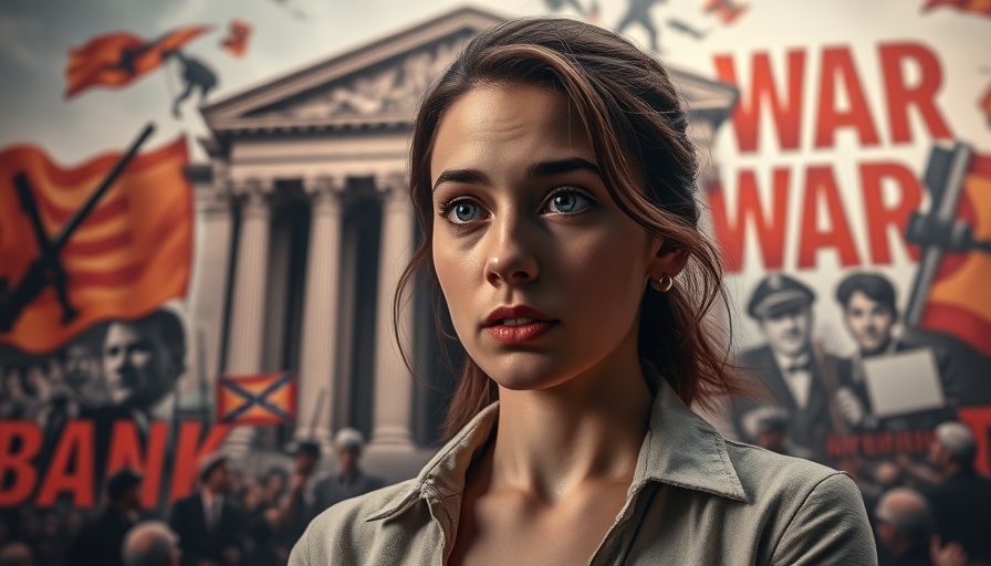 Young woman discusses private banks potentially starting wars.