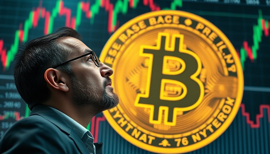 Bitcoin symbol with financial charts representing inflation and economic concerns.