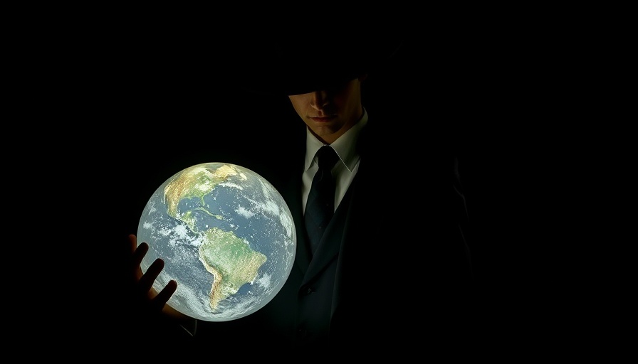 Mysterious figure with glowing globe symbolizing global alternative medicine impact.