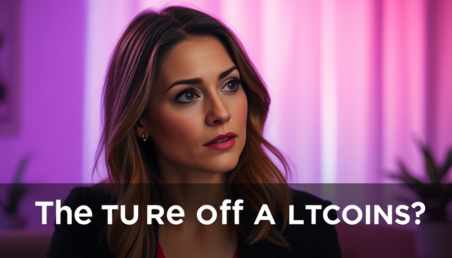 Focused woman discussing altcoins future in studio lighting.