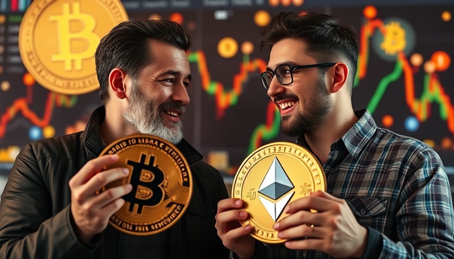 Engaging Bitcoin analysis with cryptocurrency symbols, dynamic backdrop.