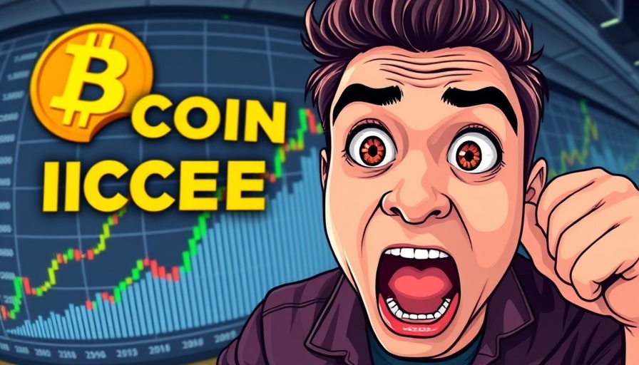 Bitcoin Price rises with excited person and upward trend graph.