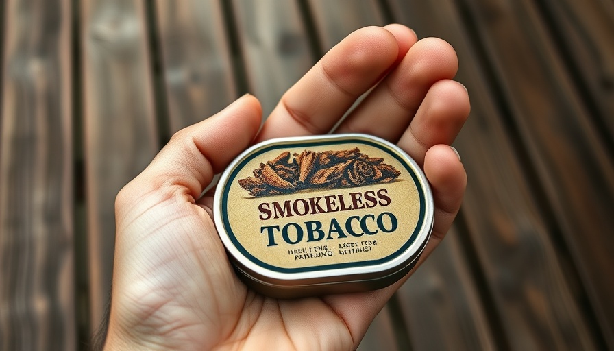 Close-up of smokeless tobacco tin highlighting Noncigarette tobacco heart disease risks.