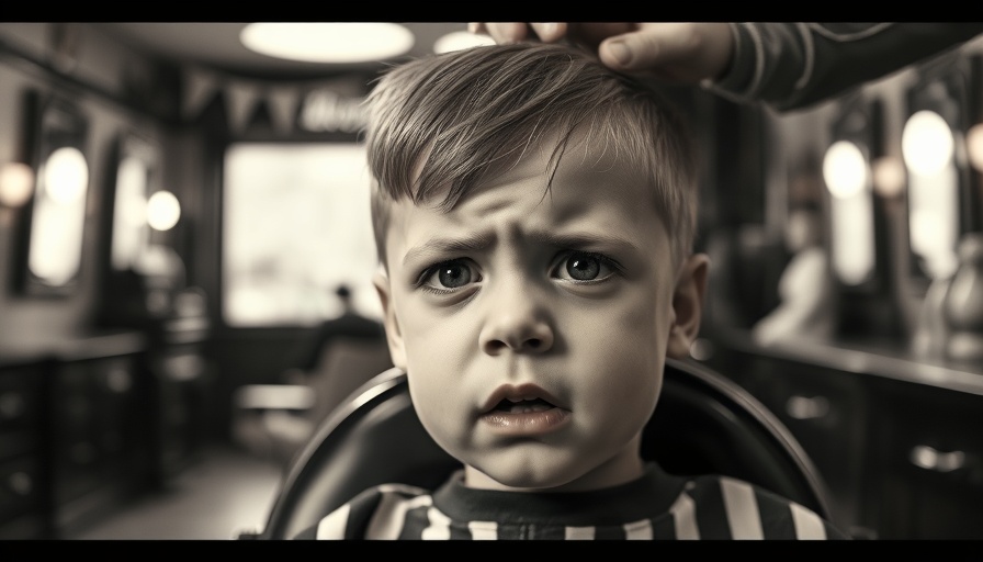 Fearful child during haircut exploring fear versus anxiety mindfulness steps.