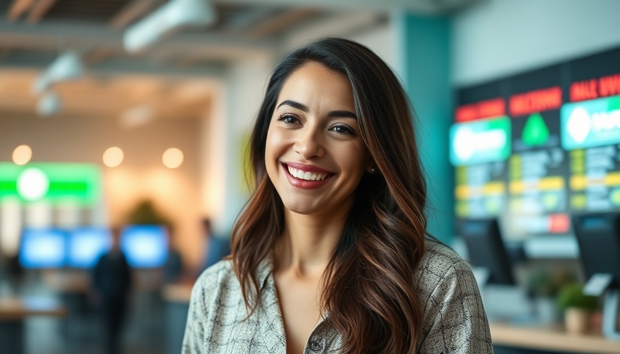 Smiling woman explains cryptocurrency exchanges in video.