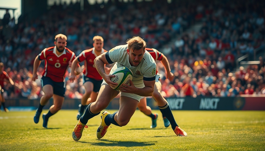 Energetic rugby tackle during South Africa URC restructure match.