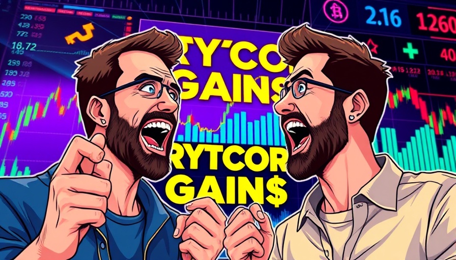 Altcoin Daily collage with two men and cryptocurrency charts.