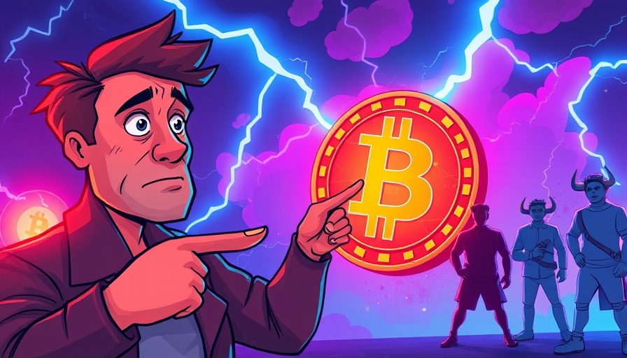 Vibrant illustration of Bitcoin price predictions with dynamic elements.
