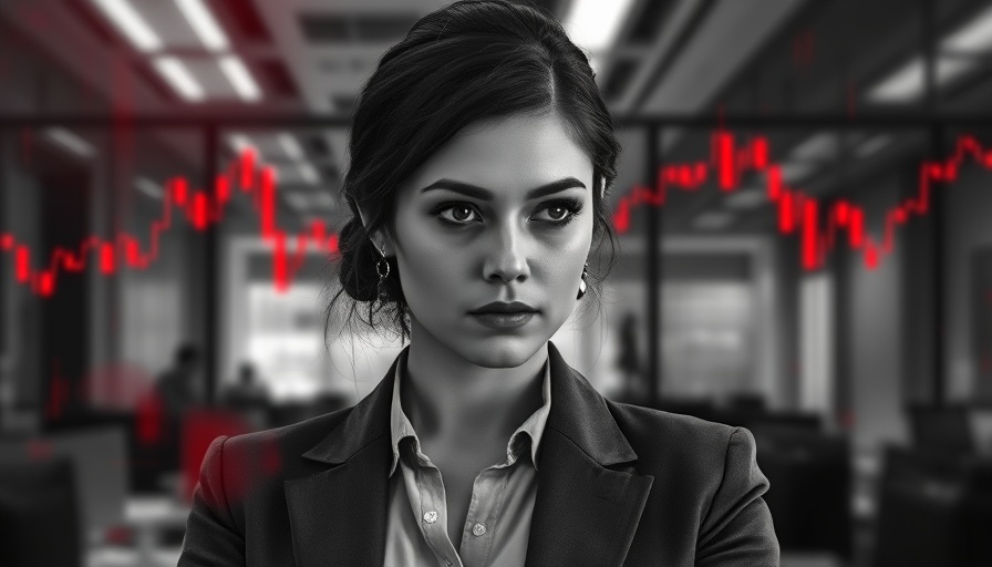 Experts Warning About a Crash, woman with stock market overlay.