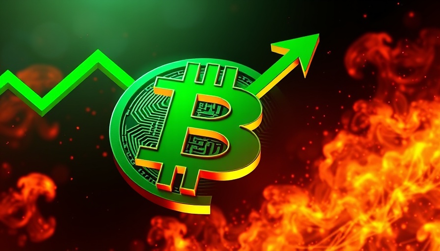 Bitcoin Price increase with dramatic visuals and fiery background.