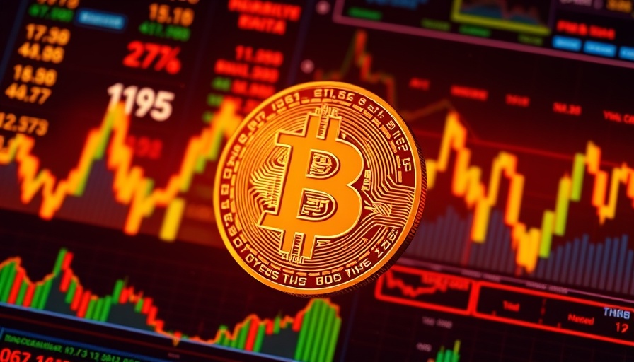 Crypto concept urging to buy Bitcoin now with digital charts.
