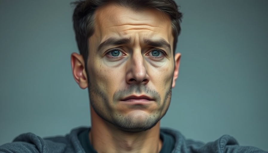 Pensive man indoors feeling uncertain, Bitcoin Halving.