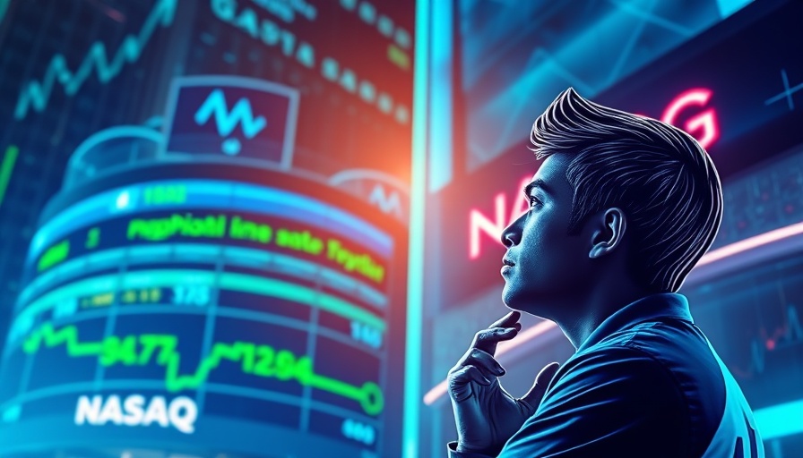 Wall Street Ethereum Bet with digital art and NASDAQ sign