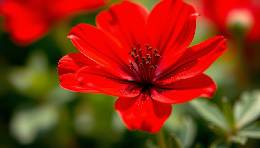 Vibrant red flower in bloom symbolizing anxiety disorders relief