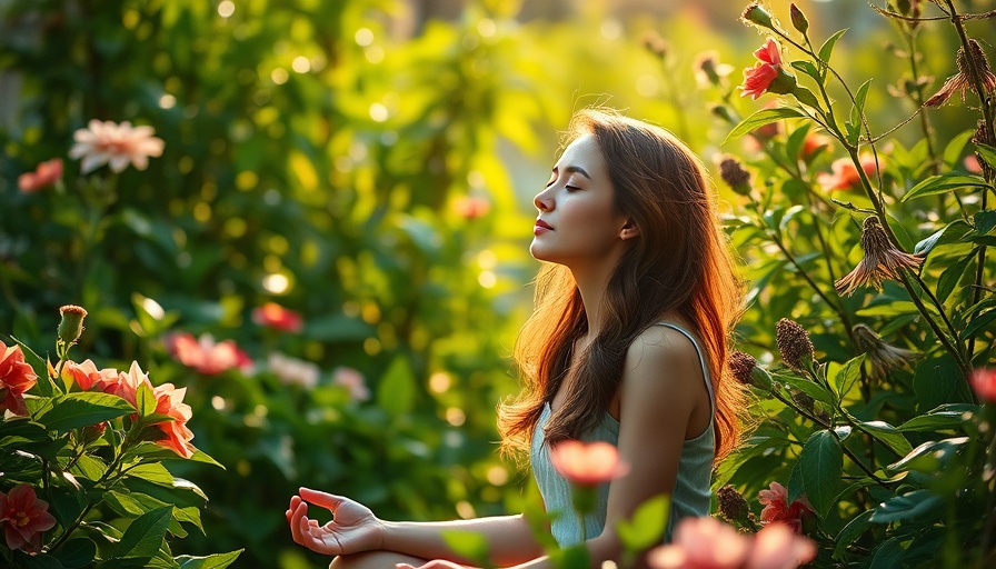 Serene meditation scene embodying Abundance Mindset and 528 Hz Healing.