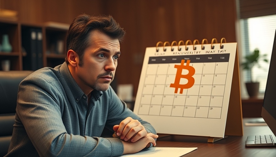 Bitcoin Price anticipation with calendar and Bitcoin symbol.