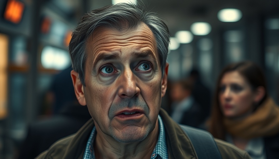 Managing triggers related to anxiety and OCD: concerned man in public.