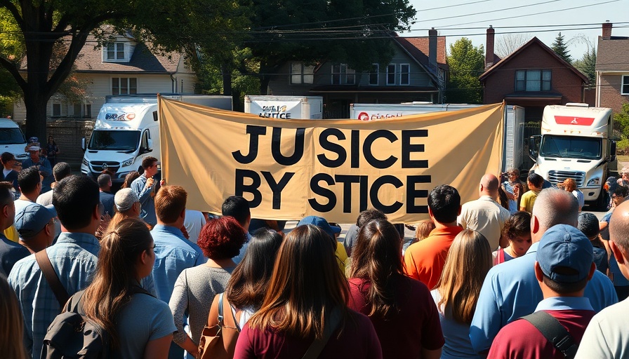 Community gathers for Phoenix riots justice rally.
