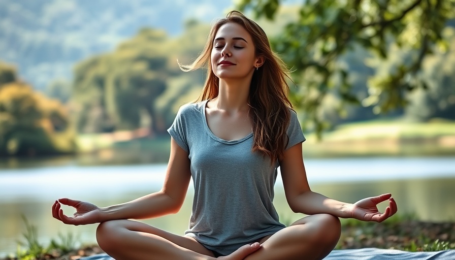 Serene meditation by a lake, success begins with meditation