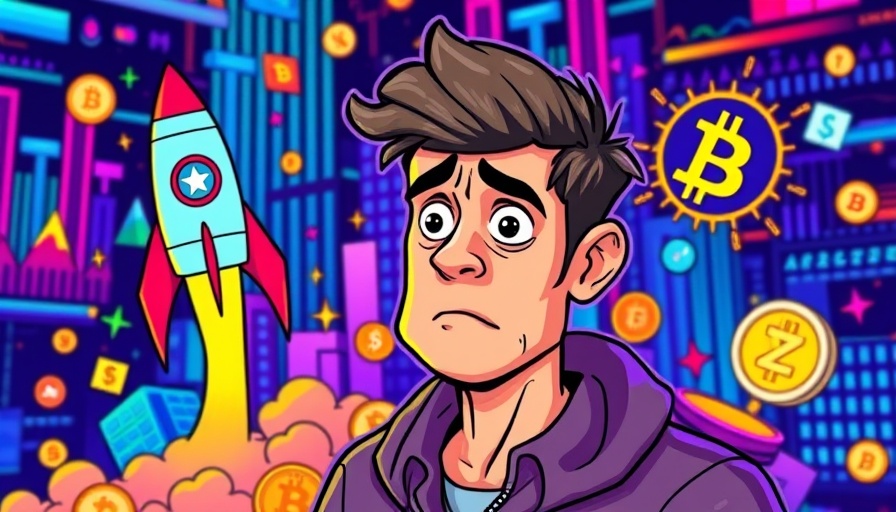Bitcoin price prediction news thumbnail with crypto symbols.