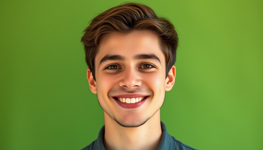Email marketing tactics featuring a smiling man on a green background.