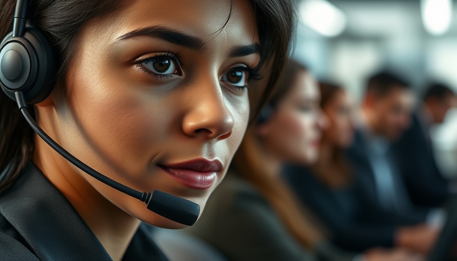 Thoughtful support agent with headset in AI-powered voice support.
