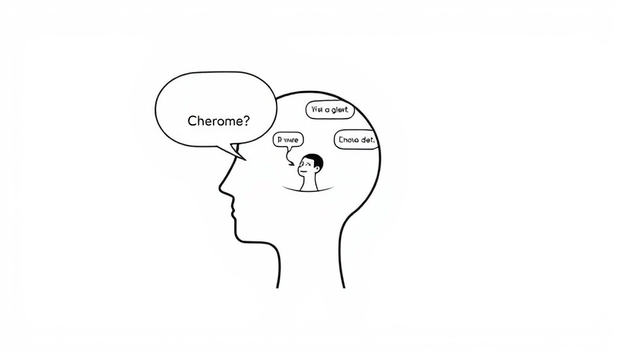Illustration of self-doubt concept with abstract head outline.