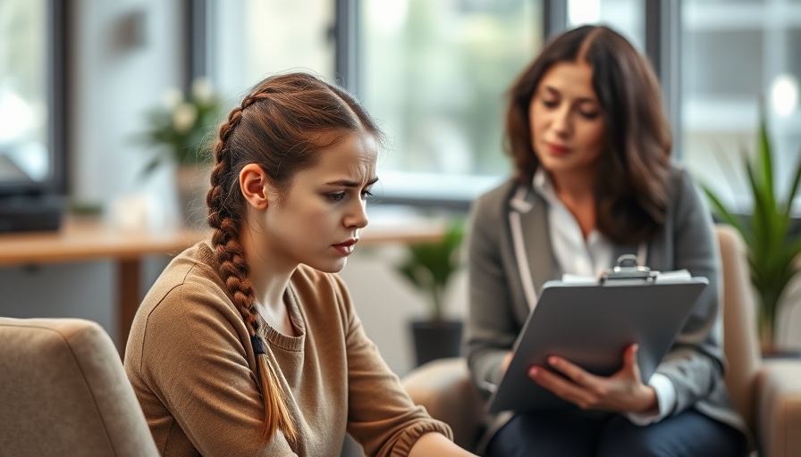 Therapist uses questionnaire in CAMHS care session.