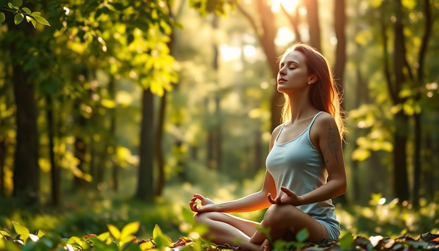 Tranquil meditation in serene forest, restoring calm.