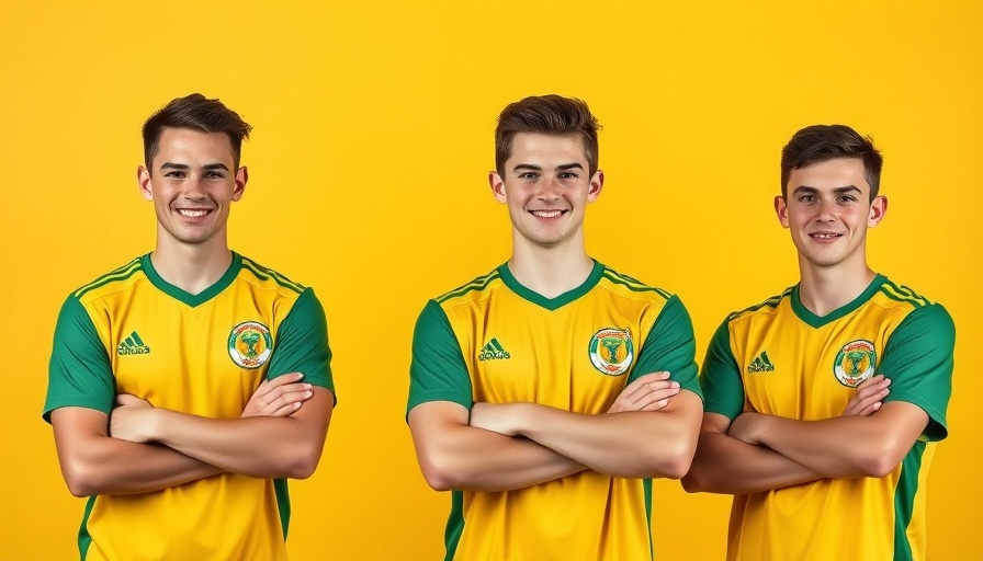 Golden Arrows signings proudly posing in their green and yellow uniforms.