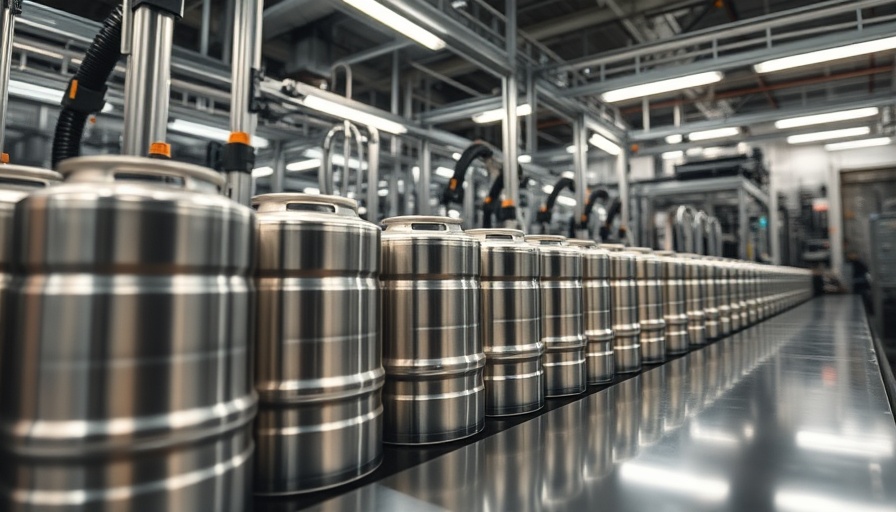 Industrial factory production line with advanced automation systems.