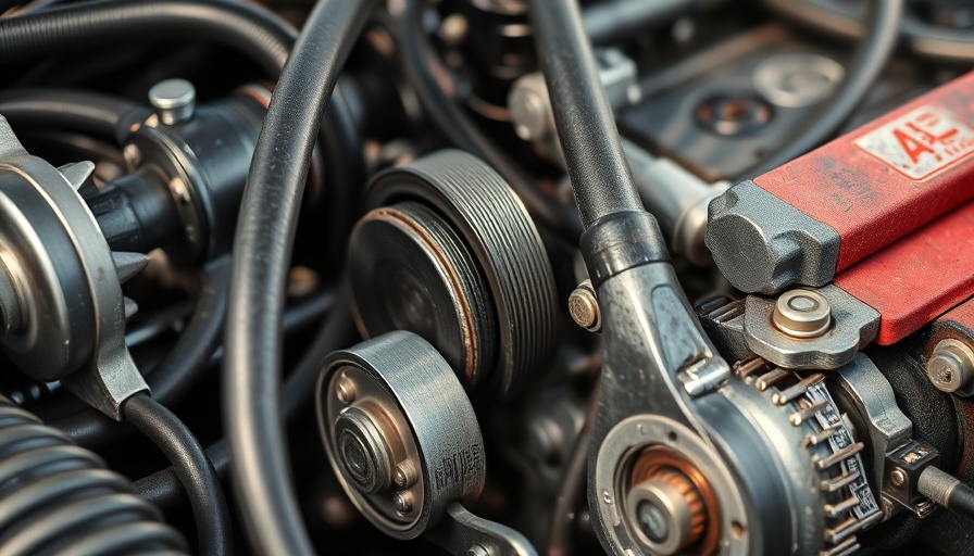 Close-up of car engine parts, perfect for selling your old car for parts.